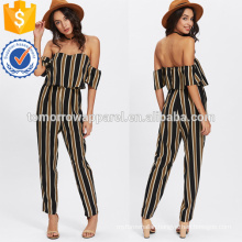 Multicolor Flounce Layered Neck Striped Jumpsuit OEM/ODM Manufacture Wholesale Fashion Women Apparel (TA7005J)